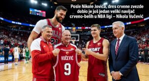 Posle Nikole Jovića, dres crvene zvezde dobio je još jedan veliki navijač crveno-belih u NBA ligi – Nikola Vučević.