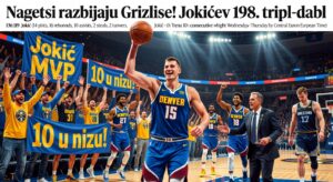 Nagetsi razbijaju Grizlise! Jokićev 198. tripl-dabl