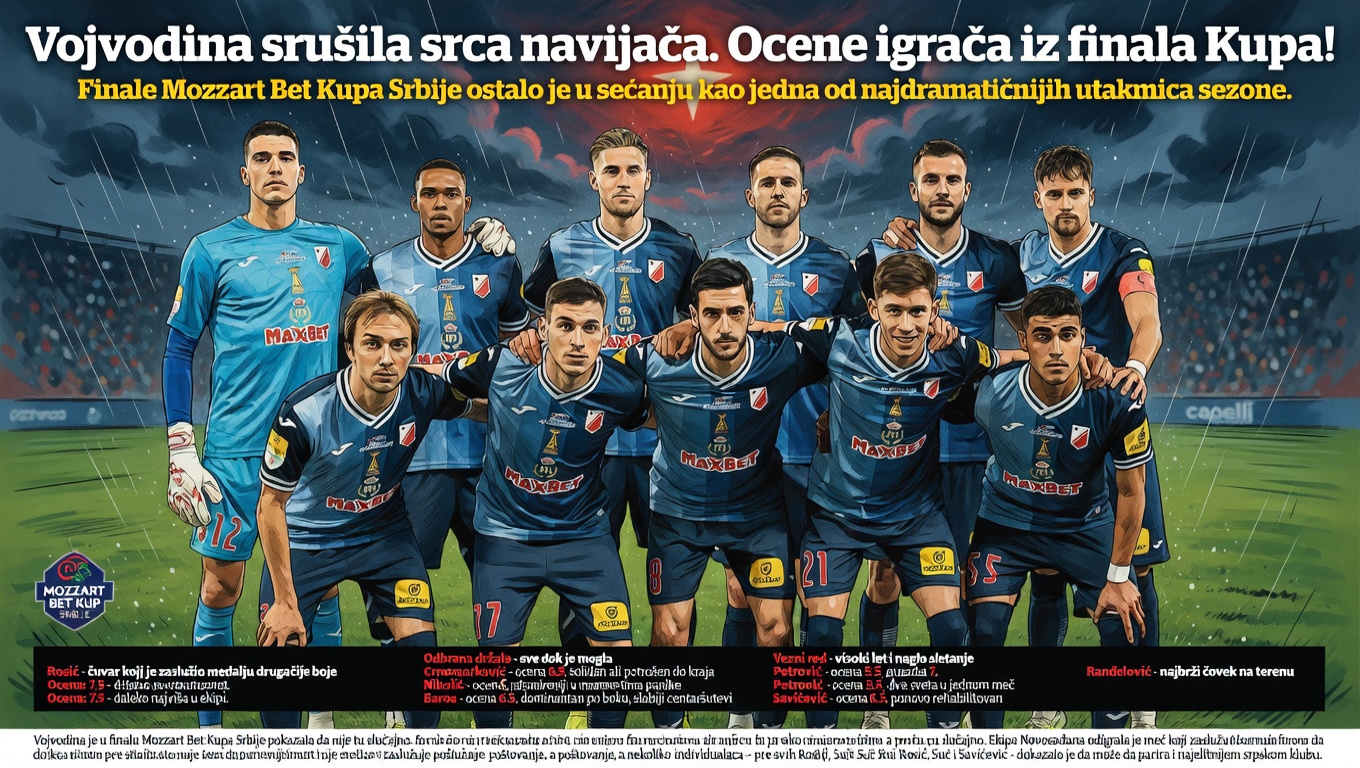 Vojvodina srušila srca navijača. Ocene igrača iz finala Kupa!