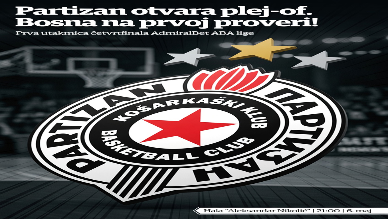 Partizan otvara plej-of. Bosna na prvoj proveri!