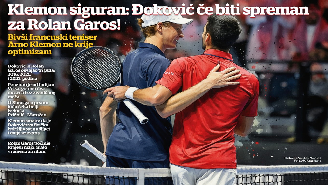 Klemon siguran: Đoković će biti spreman za Rolan Garos!