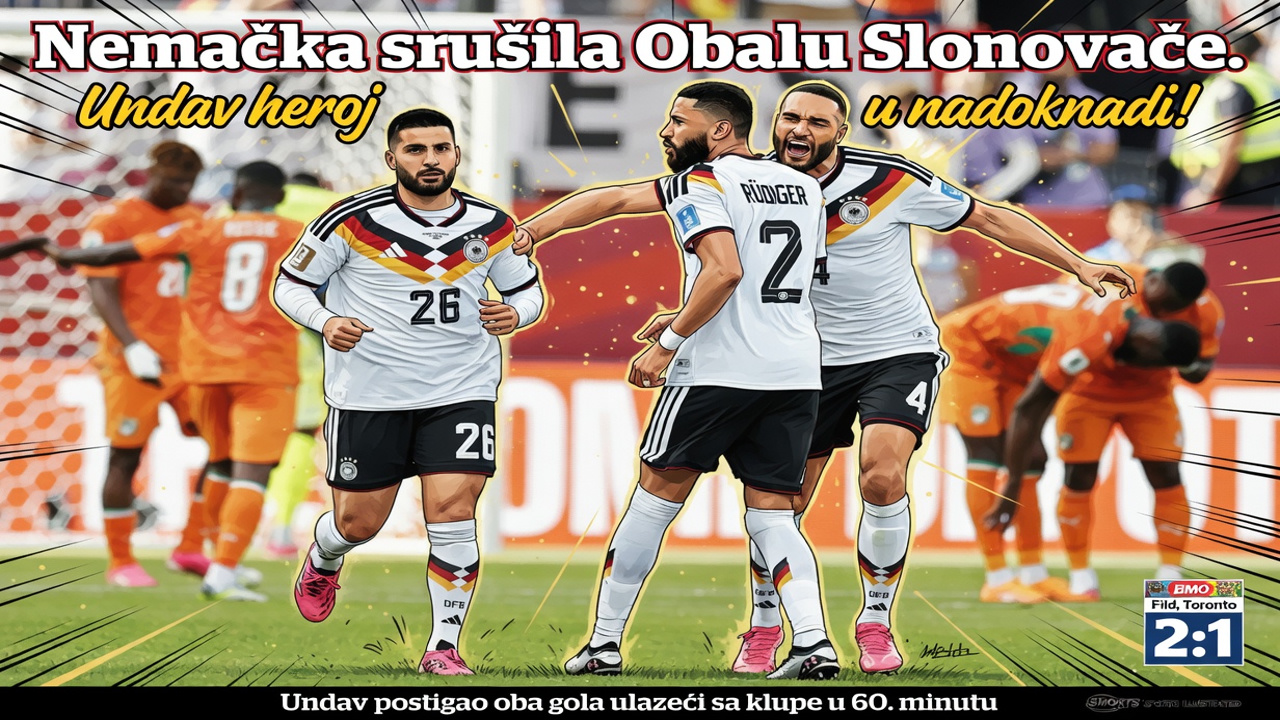 Nemačka srušila Obalu Slonovače. Undav heroj u nadoknadi!