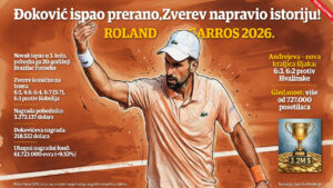 Đoković ispao prerano, Zverev napravio istoriju!