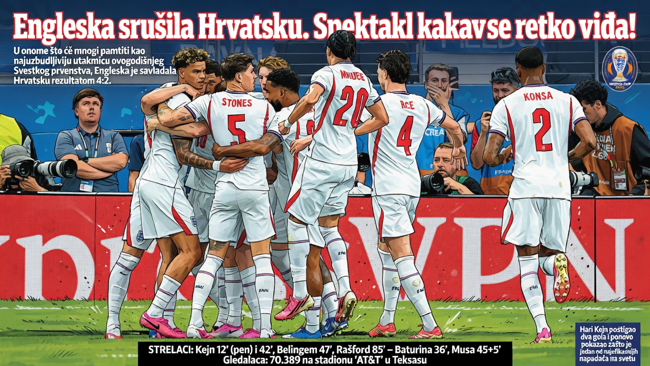 Engleska srušila Hrvatsku. Spektakl kakav se retko viđa!