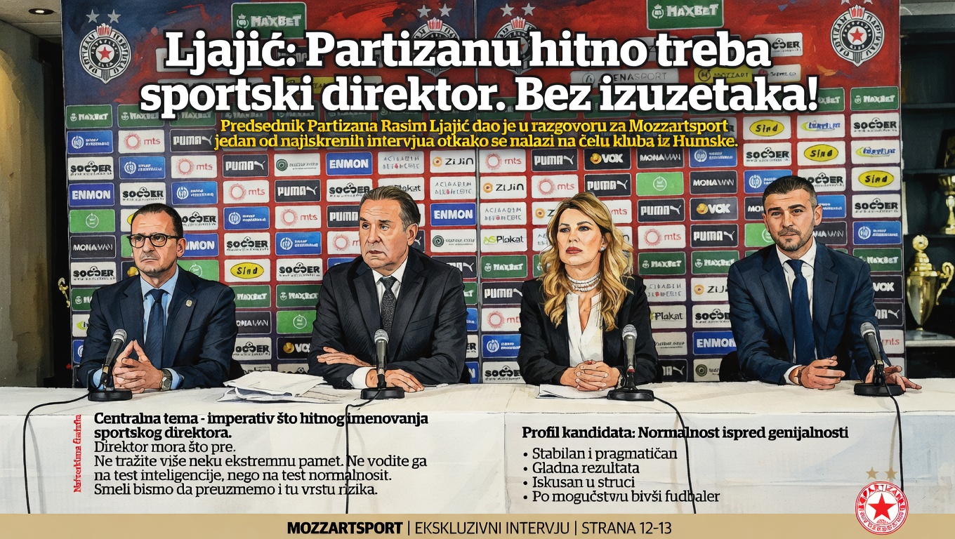 Ljajić: Partizanu hitno treba sportski direktor. Bez izuzetaka!