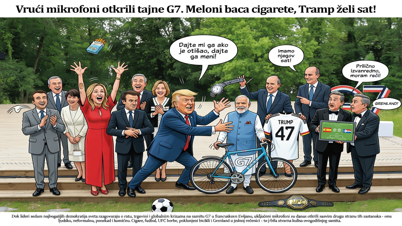 Vrući mikrofoni otkrili tajne G7. Meloni baca cigarete, Tramp želi sat!